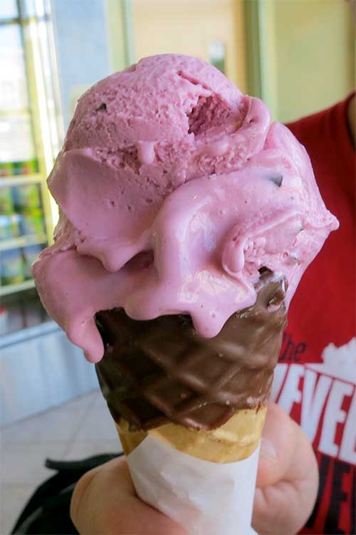 Cherry chip ice cream frozen Jose Mier