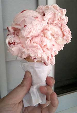 Frozen Jose Mier's cherry ice cream