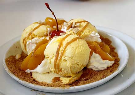 Frozen Jose Mier photo of caramel apple ice cream on plate