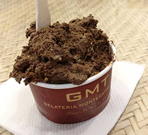 dark chocolate ice cream on frozen jose mier