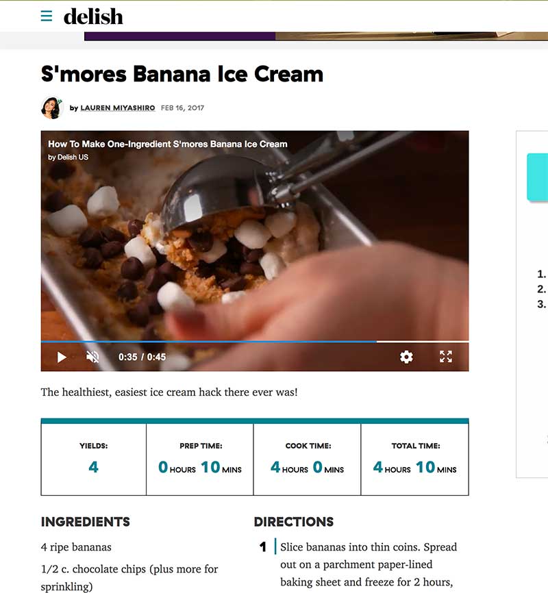 frozen jose mier with delish banana smores recipe