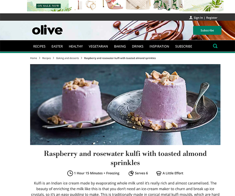 Jose Mier kulfi recipe from Olive Magazine