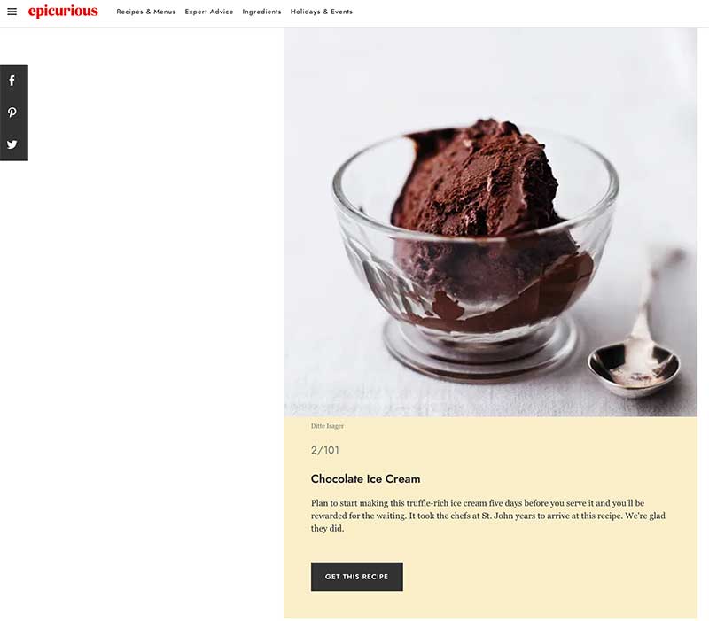 Jose Mier with Epicurious chocolate ice cream recipe