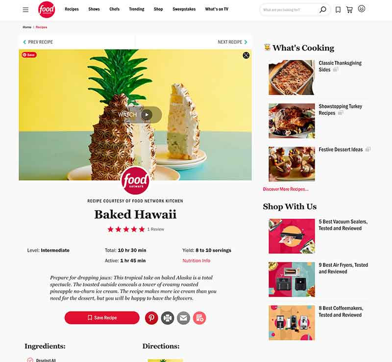 Baked Hawaii recipe Sun Valley, CA Jose Mier