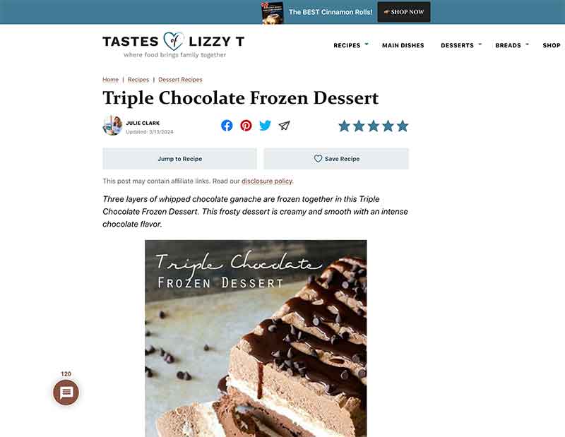 Lizzy T Frozen ganache Jose Mier Sun Valley, CA