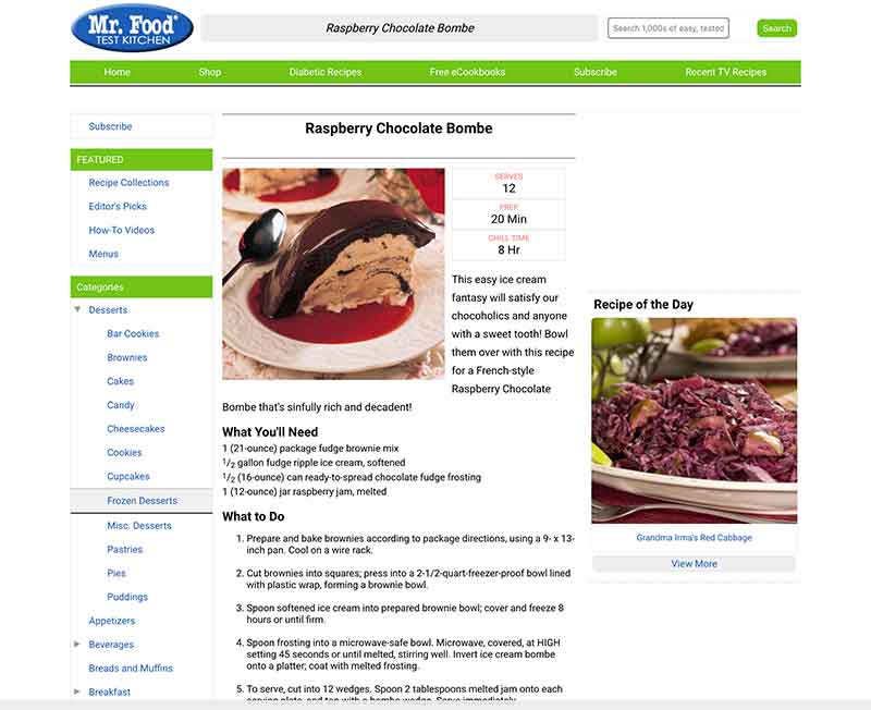 Frozen Bombe recipe Jose Mier Sun Valley, CA