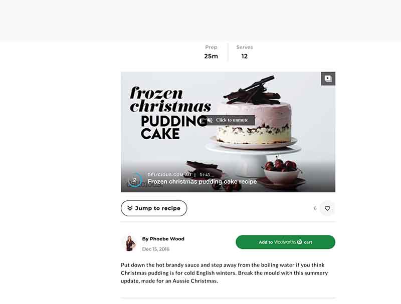 Frozen Christmas pudding cake Jose Mier Sun Valley, CA