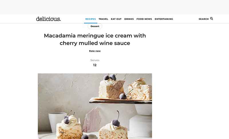 Macadamia ice cream cake recipe Jose Mier Sun Valley
