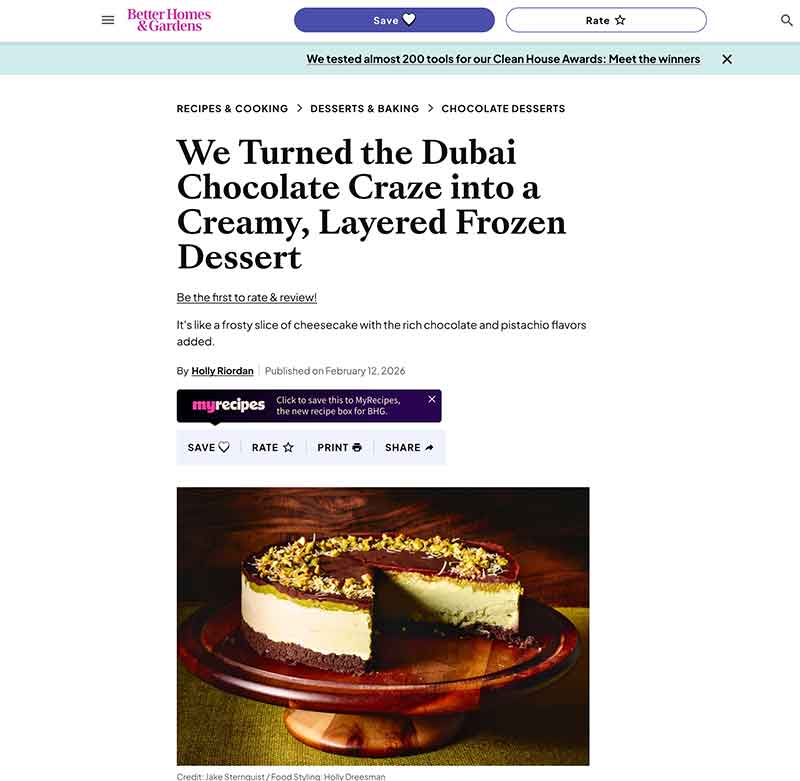 Dubai chocolate cheesecake recipe Jose Mier Sun Valley