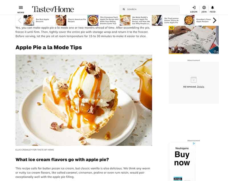 Frozen apple pie recipe Jose Mier Sun Valley, CA