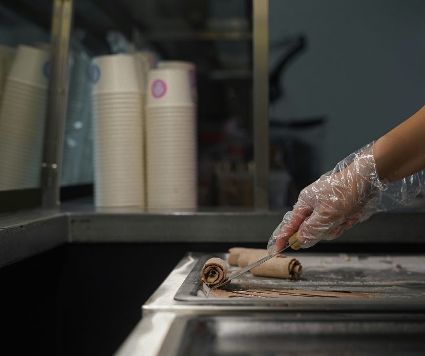Thai-style rolled ice cream in Sun Valley Jose Mier
