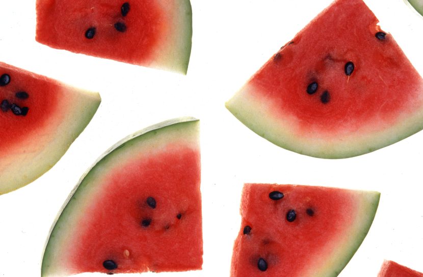 Whole watermelon from Sun Valley, CA, the main ingredient in the Jose Mier watermelon granita recipe
